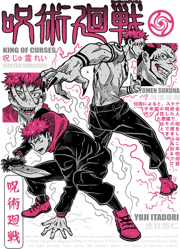 Itadori & Sukuna - itadori yuji, sukuna inside, cursed vessel, dual soul anime, jujutsu conflict, inner demon, cursed energy, shonen protagonist, anime curse power, jujutsu design