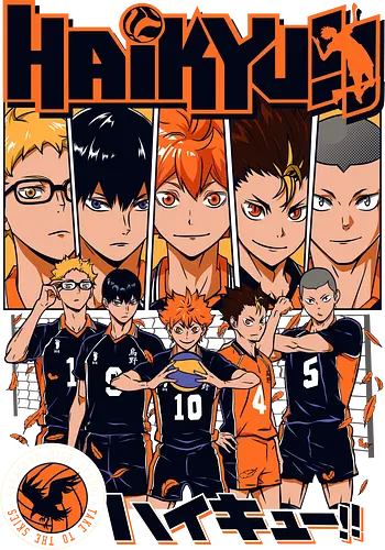 Karasuno - karasuno high, fly high volleyball, crow team, anime volleyball, shonen sports anime, high school volleyball, anime sports art, volleyball team spirit, anime athlete, manga sports design