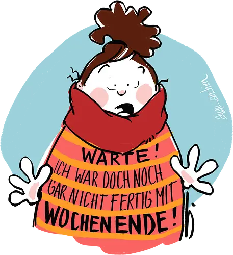 Warte! - Ringelpullisprüche, Ringeldinger, streifenweise, Spruch, Weisheit, Motivation, Ringelpulli, SprücheShirt, Cartoon Illustration, Statement, Handgezeichnet, Humor, Selbstironie, Streifenpulli, Spruchshirt, deutsch