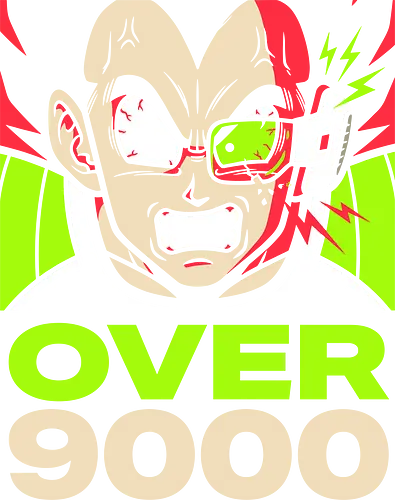 Over 9000 - vintage anime style top, power level scouter gear, galactic warrior apparel, over 9000 shirt, power level t-shirt, saiyan prince graphic tee, shattered scouter apparel, retro anime battle design, shonen jump nostalgia clothing, electric green anime top, its over 9000 shirt, vegeta inspired merch, training to go super t-shirt, japanese pop culture streetwear, scouter breaking art, high intensity anime graphic, gym motivation anime shirt, iconic anime meme clothing, legendary warrior t-shirt