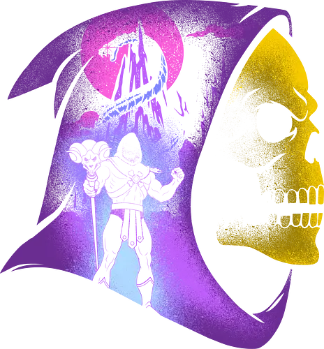 Old Skull Lord  - cartoons, fantasy, funny, geek, horror, magic, nerd, nostalgia, old school, retro, scary, 80s, 90s, skull, vintage