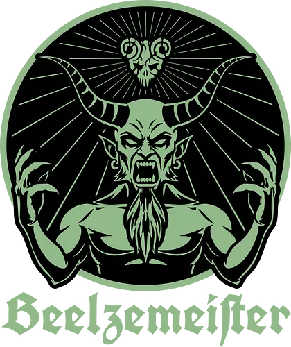 Devil Pick Music Drink - Classic Movie, Comedy, Drinks, Drink, Drinking, Labels. Label, Jagermeister, Gothic, Devil, Demon, Movie, Black Comedy, Dark Comedy, Musical, Rock N Roll, Rock, Rock And Roll, Music, Beelzebub, Guitarist, Guitar