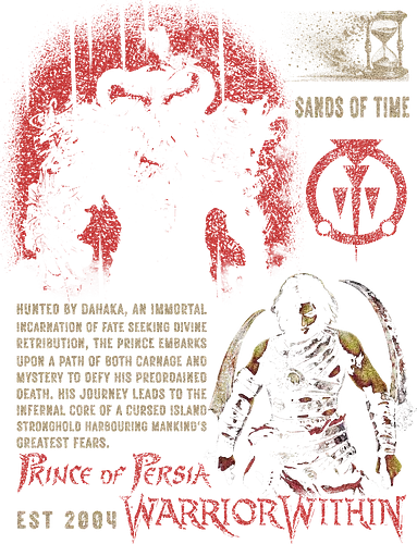 Prince of Persia: Warrior Within T-Shirt, Sands of Time - prince of persia, dahaka, the prince, videogame, warriors within, demon, devil, video games shirt, prince, persia, sword, gaming shirt, prince of persia tee