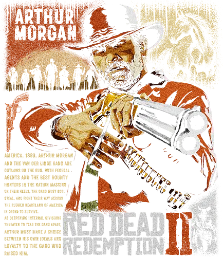 Outlaw Cowboy Graphic T-Shirt – Red Dead Redemption Tee - wild west shirt, loyalti shirt, Artur Morgan, Artur Shirt, Red Dead Redemption, Red Dead Shirt, Outlaw Shirt, Cowboy Shirt, Videogame Shirt, Gift for gamers, gunslinger shirt