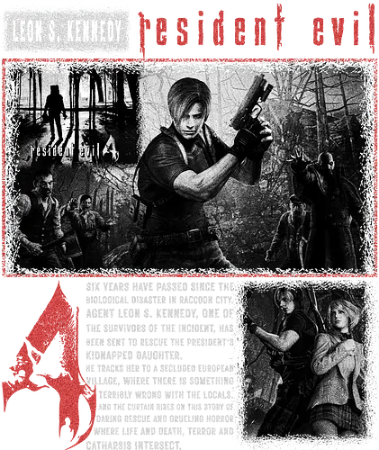 Resident 4 Evil Shirt, Leon Kennedy Tee, Vintage RE4 Remake Graphic, Horror Game - resident evil shirt, Silent Hill 2, RE4 Shirt, Horror, Leon Kennedy, RE4 Remake, resident evil 4, Vintage Horror Tee, Biohazard Shirt, Survival Horror, Gamer Gift for Him, Video Game Merch, RE4 Leon Kennedy