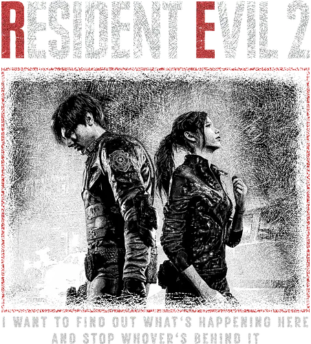 RESIDENT-EVIL 2 REMAKE Unisex T-shirt, Leon Kennedy Shirt - claire redfield, leon kennedy, resident evil 2, raccoon city, black unisex t-shirt, survival horror, birthday gift, retro vintage tee, biohazard, umbrella corporation, video game tshirt, resident evil merch, graphic tshirt