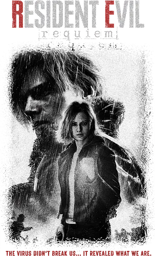 Resident Requiem Evil - Leon kennedy T-shirt - raccoon city, birthday gift, video game tshirt, graphic tshirt, resident merch, retro vintage tee, resident, evil, requiem, grace ashcrotf, leon kennedy, black unisex tshirt, survival horror, umbrella corporation