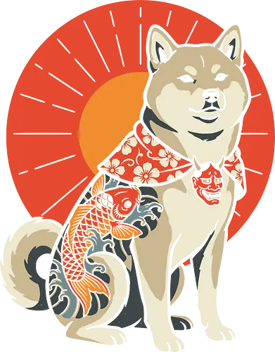 Shiba Inu Irezumi - shiba inu shirt, japanese tattoo dog t-shirt, classic irezumi dog design, fierce shiba inu apparel, japanese folklore dog streetwear, irezumi shiba inu apparel, koi fish tattoo design, hannya mask dog clothing, rising sun graphic tee, traditional japanese woodblock style top, shiba inu lover gift, floral cape dog art, oriental dog streetwear, shiba inu koi tattoo shirt, japanese aesthetic pet merch, shiba inu in tattoos top, ukiyo-e style dog apparel, asian art dog shirt, shiba owner gift