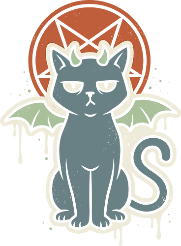 Demon Cat - demon cat shirt, bat wing cat t-shirt, occult feline graphic tee, pastel goth apparel, kawaii demon cat clothing, retro mystical pet shirt, pentagram cat design, spooky cat streetwear, alternative fashion top, horned cat graphic, edgy cute t-shirt, supernatural feline merch, witchy aesthetic clothing, aesthetic cat fan gift, grey cat with wings, gothic animal t-shirt, dark aesthetic streetwear, minimalist occult art, soft goth cat apparel