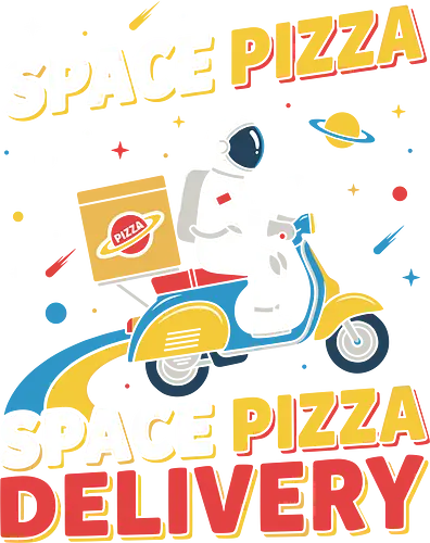 Space Pizza Delivery - space pizza delivery, astronaut on scooter, funny pizza shirt, cosmic pizza graphic, retro space delivery, astronaut t-shirt, pizza lover gift, outer space humor, galaxy pizza art, quirky astronaut tee, scooter rider graphic, cosmic fast food, planets and stars shirt, pizza delivery driver gift, funny science fiction apparel, cute astronaut design, interstellar pizza, vintage space pop art, pizza pun shirt