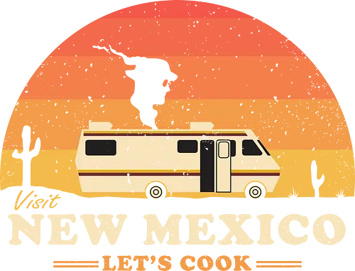 Visit New Mexico - vintage, tv shows, albuquerque, blue meth, cooking, gus fring, heisenberg, jesse pinkman, los pollos hermanos, new mexico, nostalgia, retro, salamanca