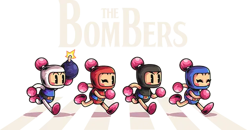 The Bombers  - games, game, bomber man, bomber, retro, abbey road, parody, Console, retro games, cute, bomb