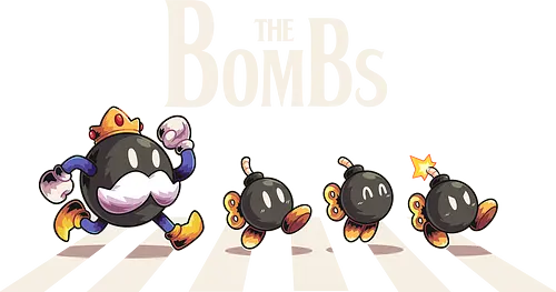The Bombs - game, games, king, bomb, cute, mario, abbey road, parody, retro game, retro, Console, nes, gaming