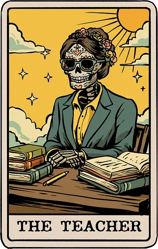 The Teacher Tarot Card - tarot card, appreciation, astrology, back to school, fantasy, first day of school, horoscope, magic, occult, school, teacher, witch, witchcraft, zodiac, zodiac sign