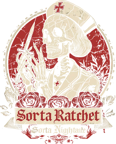 Ratchet Nightingale Skeleton Nurse - ratchet nurse, nightingale skeleton, halloween nurse, spooky nurse, creepy skeleton, funny nurse costume, gothic nurse, dark humor halloween, spooky season, skeleton nurse outfit, horror nurse, halloween aesthetic, nurse halloween party, edgy nurse design, creepy cute