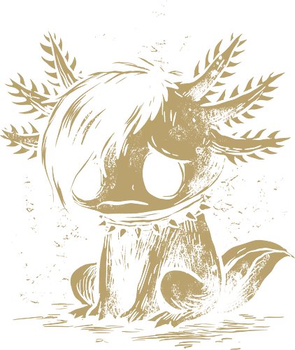 Emo Axolotl - emo, amphibian, animal, axolotl, band, elder, goth, music, punk, rock, sad, sad face, salamander, witchy, yallternative
