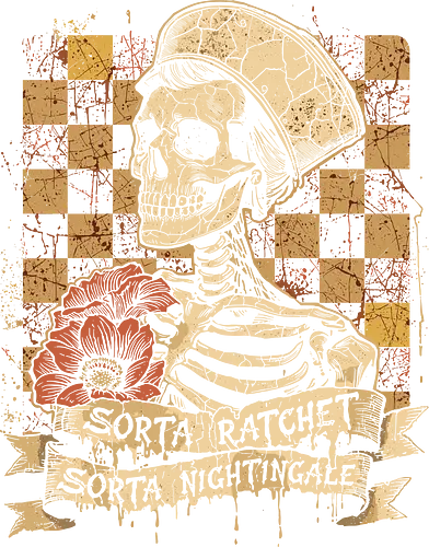 Ratchet Nightingale Skeleton Nurse - ratchet nurse, nightingale skeleton, halloween nurse, spooky nurse, creepy skeleton, funny nurse costume, gothic nurse, dark humor halloween, spooky season, skeleton nurse outfit, horror nurse, halloween aesthetic, nurse halloween party, edgy nurse design, creepy cute