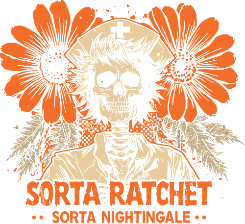 Ratchet Nightingale Skeleton Nurse - ratchet nurse, nightingale skeleton, halloween nurse, spooky nurse, creepy skeleton, funny nurse costume, gothic nurse, dark humor halloween, spooky season, skeleton nurse outfit, horror nurse, halloween aesthetic, nurse halloween party, edgy nurse design, creepy cute