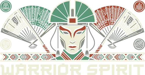 Warrior Spirit - warrior spirit shirt, avatar kyoshi t-shirt, kyoshi warriors fan art, earth kingdom apparel, anime warrior fans design, four elements graphic tee, feminine hero streetwear, minimalist anime clothing