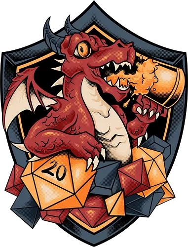 critical dragon  - dungeon, Pen and Paper, 20d, critical, crit, beer, drunk, dragon, myth, cardgame, game, cool, legendary, magic, wizard, ancient, playing, roleplay