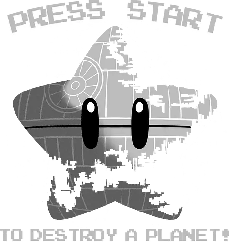 Press Start to Destroy - Mario, Super Star, Space Opera, moon