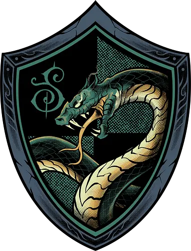 house of silent fang  - serpent, snake, ouroboros, magic, wizard, animal, myth, school, sport, game, rpg, fantasy, creature