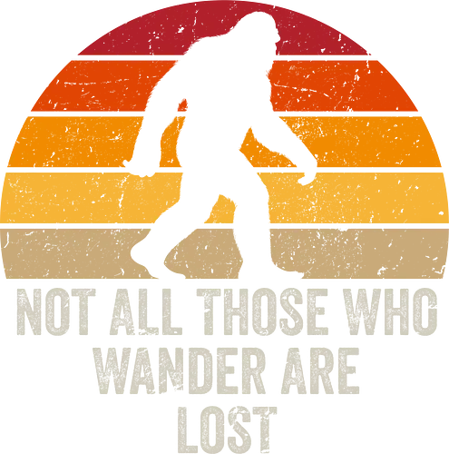 Retro Sasquacth - retro, vintage, sasquatch, bigfoot, animals, nature, mountain, snow, winter