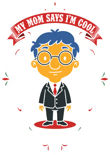 My Mom Says I'm Cool - my mom says im cool shirt, milhouse t-shirt, funny cartoon portrait graphic tee, 90s nostalgia apparel, milhouse van houten design, ironic streetwear top, vintage frame character shirt, sarcastic nerd t-shirt, simpsons fan merch, cool milhouse apparel, awkward humor clothing, blue haired boy graphic, funny son gift t-shirt, suit and tie cartoon shirt, geeky aesthetic streetwear, retro animation merch, satirical portrait clothing, mustard yellow character top, quirky pop culture tee