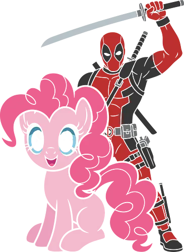 Mercenary Magic - mercenary and pony design, unlikely duo apparel, funny anti-hero clothing, kawaii and gritty t-shirt, pinkie pie katana shirt, wade wilson parody merch, comic book humor streetwear, pink and red graphic top, my little pony parody t-shirt, Fourth wall break apparel, sarcastic superhero shirt, whimsical mercenary design, pop culture mashup clothing, funny brony t-shirt, Antihero pinkie pie shirt, funny mashup t-shirt, Antihero and mlp graphic tee, pinkie pie Antihero crossover, Antihero fan gift