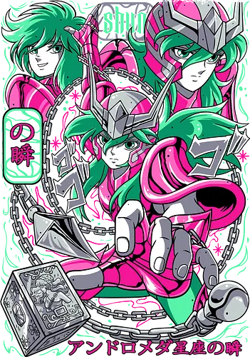 Andromeda Shun - saint seiya, shun andromeda, andromeda saint, bronze saint, chain warrior, zodiac anime, shonen classic, manga series, anime art