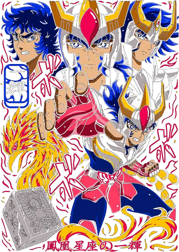 Immortal Phoenix - saint seiya, phoenix ikki, reborn warrior, bronze saint, fire aura, zodiac anime, shonen classic, manga series, anime art