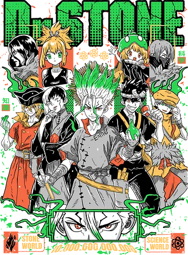 Dr Stone - dr stone, science anime, stone world, senku ishigami, survival anime, shonen manga, post apocalyptic anime, japanese anime, anime art