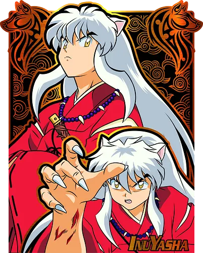 Half Demon Warrior - inuyasha, half demon, feudal anime, yokai warrior, tessaiga sword, classic anime, shonen manga, japanese anime, anime art