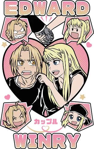 Edward & Winry – Alchemist’s Promise - fullmetal alchemist, edward elric, winry rockbell, anime couple, automail mechanic, alchemy power, brotherhood anime, manga series, anime art