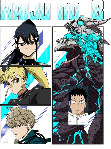Kaiju No 8 – Urban Monster War - kaiju no 8, sci fi anime, kaiju battle, defense unit, shonen manga, anime aesthetic