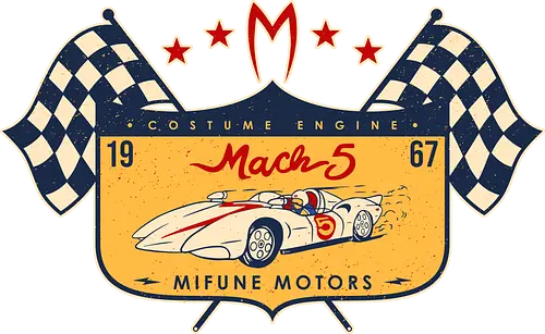 Mach 5 Mifune Motors  - speed racer, 60s, anime, cartoon, formula 1, grand prix, japanese, mach 5, nascar, racer x, racing, retro, retro cartoons, speed, vintage