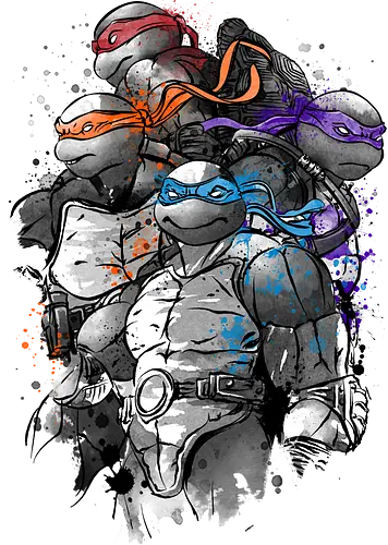 The path of the ninja warriors - animals, anime, manga, japan, japanese art, Turtle, movies, series, retro