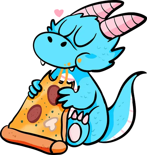 Pizza Drache - Pizza, Drache, Fantasy