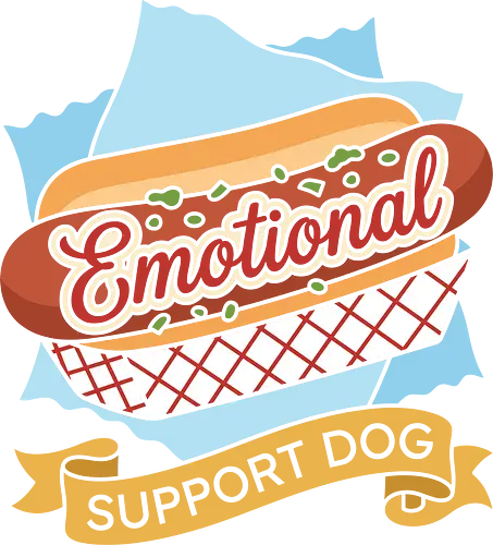 "Emotional Support Dog" Funny Hot Dog Foodie Graphic - emotional support dog shirt, funny hot dog t-shirt, foodie graphic tee, hot dog pun apparel, retro diner style clothing, humorous food t-shirt, support dog parody merch, classic hot dog design, grilling enthusiast gift, comfort food streetwear, vintage snack bar aesthetic, funny pun clothing, red and blue food graphic, emotional support snack top, fast food parody tee, barbeque party shirt, quirky foodie fashion, mustard lettering design, hot dog lover apparel