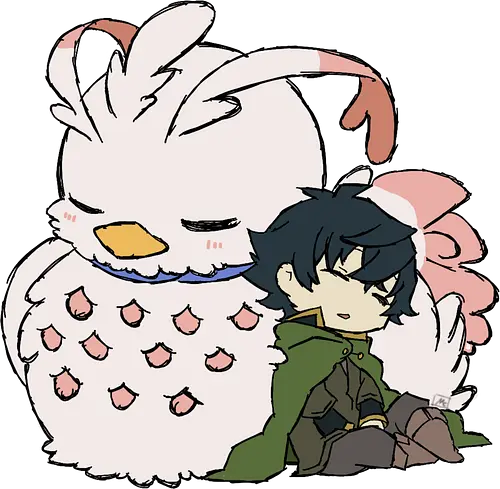 Naofumi and Filo- The Rising Of The Shield Hero fanart - shield hero, anime and manga, otaku, tate no yuusha, the rising of the shield hero, the rising of the shield hero fanart, naofumi iwatani, naofumi fanart, raphtalia, anime art, anime fanart, anime merch