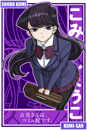 Komi Can’t Communicate - komi san, shoko komi, anime girl, shy anime girl, school anime, romantic comedy anime, slice of life anime, manga series, anime art