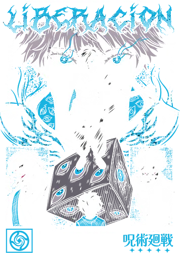 Gojo – The Unsealed One - Jujutsu, satoru gojo, gojo unsealed, strongest sorcerer, infinity technique, anime legend, shonen manga, anime art