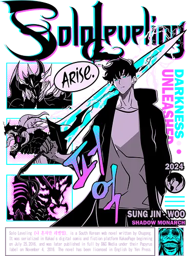 Solo Leveling – Shadow Monarch - solo leveling, sung jin woo, shadow monarch, hunter anime, dungeon raid, action fantasy, manhwa series, anime art