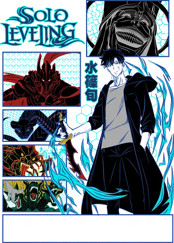 Solo Leveling – The System Awakens - solo leveling, leveling system, hunter awakening, rpg anime style, dungeon fantasy, manhwa series, anime illustration