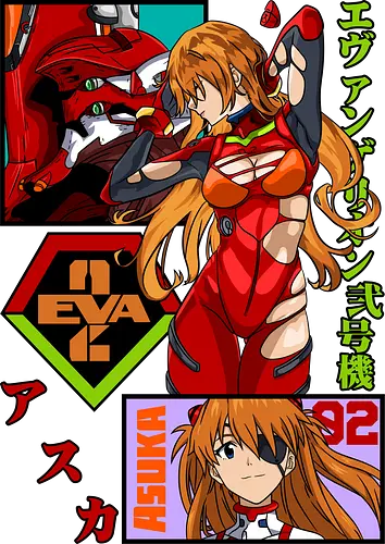 Asuka – Red Eva Warrior - evangelion, asuka langley, eva unit 02 pilot, anime girl warrior, mecha anime, anime aesthetic