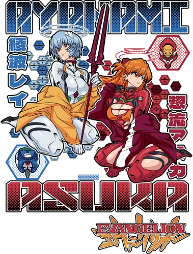 Rei & Asuka – Eva Girls - evangelion, rei ayanami, asuka langley, anime girls duo, anime fanservice, mecha anime, anime aesthetic