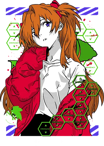 Asuka – Fiery Pilot - evangelion, asuka langley soryu, mecha pilot girl, anime heroine, sci fi anime, anime art