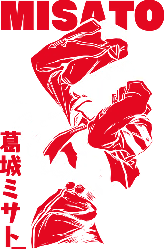 Misato Katsuragi - Evangelion II - Anime, Manga, Tokyo, Angry, Japanese Art, Aesthetic, Manga Style, Zylixzen, Aggressive, Gamer, Otaku, Gift, Cool, Kawaii