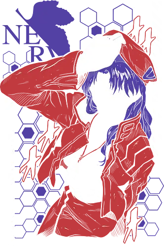 Misato Katsuragi - Evangelion - Kawaii, Anime, Manga, Tokyo, Angry, Japanese Art, Aesthetic, Manga Style, Zylixzen, Aggressive, Gamer, Otaku, Gift, Cool