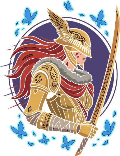 Valkyrie of the Blue Butterflies - valkyrie shirt, valkyrie t-shirt, fantasy warrior shirt, norse mythology shirt, winged helmet design, female knight t-shirt, armored woman graphic tee, fantasy girl shirt, blue butterfly shirt, mythological warrior design, medieval fantasy apparel, epic warrior illustration, vector fantasy print, fantasy aesthetic shirt, warrior princess t-shirt, norse inspired clothing, fantasy art tee, women warrior design, golden armor illustration, graphic fantasy t-shirt